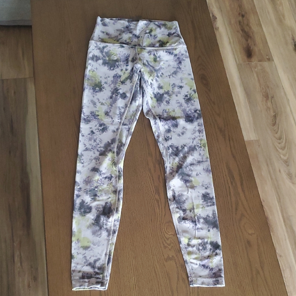 lululemon athletica Kids Patterned Leggings - Gray and Green